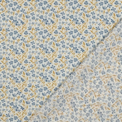 Tecido Poppy | Flores - Azul Tecido Poppy | Flores - Azul