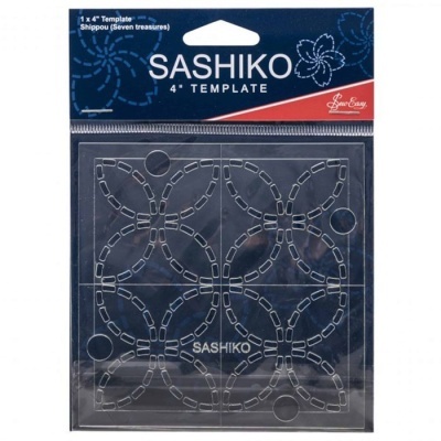 Sew Easy | Template de Sashiko | Shippou 4" - Seven Treasures