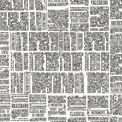 Tecido Stof | Black and White Notes