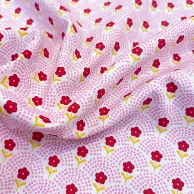 Tecido Poppy | Delight Flower - Branco