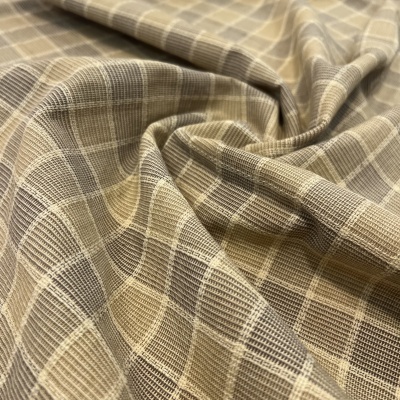 Tecido Japonês | Squares - Camel e Castanho