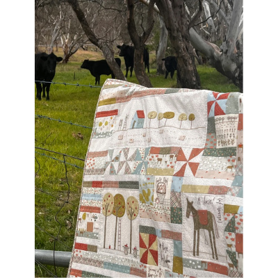 Hatched and Patched | The Goat, the Goose, & and Cow Called Bruce Quilt