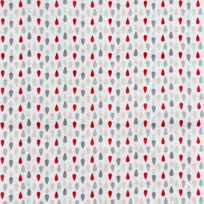 Tecido Le Tissu by Domotex | Pingos - Cinzentos e Vermelhos