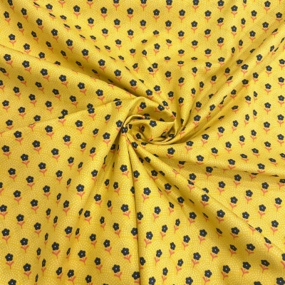 Tecido Poppy | Delight Flower - Amarelo