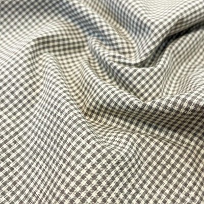 Tecido Japonês | Mini Vichy - Cinzento Escuro