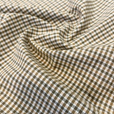 Tecido Japonês | Plaid - Verde e Bege