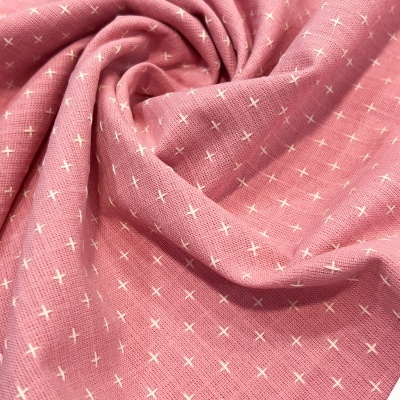 Tecido Japonês | Cross - Rosa