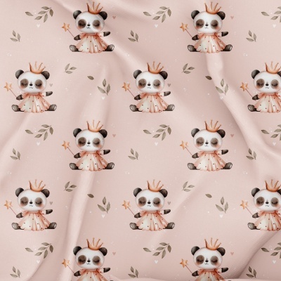 Tecido Pontotextil | Princesa Panda - Rosa