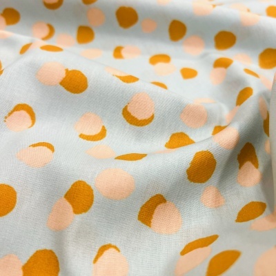 Tecido Poppy | Dots - Pêssego e Mostarda