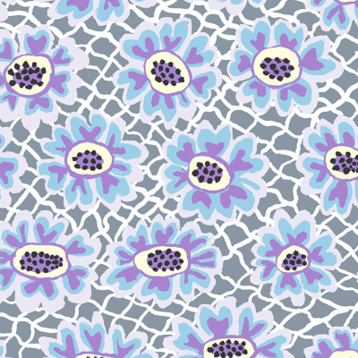 Kaffe Fassett Fabric | Flower Net - Grey