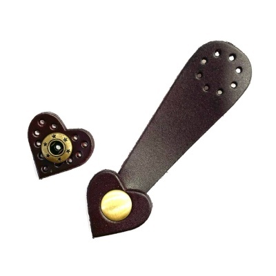 Fecho | Couro Sintético - Coração