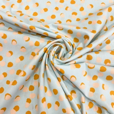 Tecido Poppy | Dots - Pêssego e Mostarda