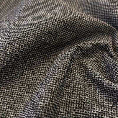 Tecido Japonês | Micro Vichy - Castanho Acinzentado