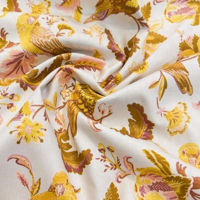 Tecido Poppy | Tropical Bird - Crú