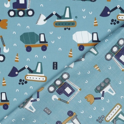 Tecido Poppy | Vehicles - Petróleo