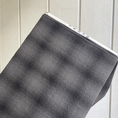 Tecido Japonês | Xadrez - Cinzento Escuro