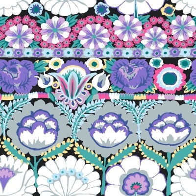 Kaffe Fassett Fabric | Embroidered Flower - Contrast