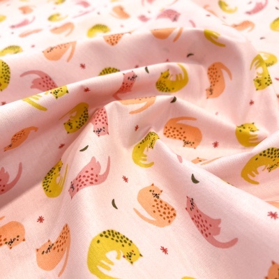 Tecido Poppy | Dreamy Cats - Rosa