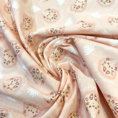 Tecido Le Tissu by Domotex | Tiny Hedgehog - Coral