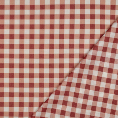 Tecido Poppy | Matcha e Checks - Vermelho