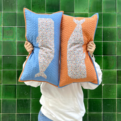 Kit Tilda | Blue Whale Pillows - Almofada Baleias