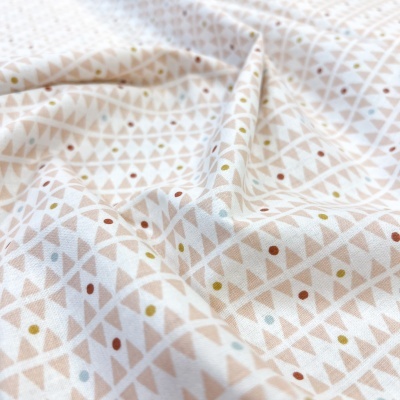 Tecido Le Tissu by Domotex | Bolas e Triângulos - Salmão