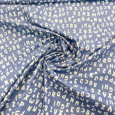 Tecido Le Tissu by Domotex | Letras - Azul