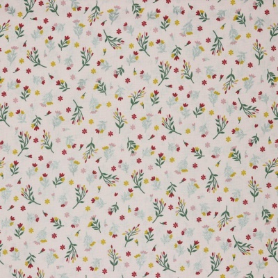 Tecido Poppy | Glitter Flowers - Rosa