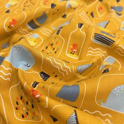 Tecido Poppy | Bottle Post - Mostarda