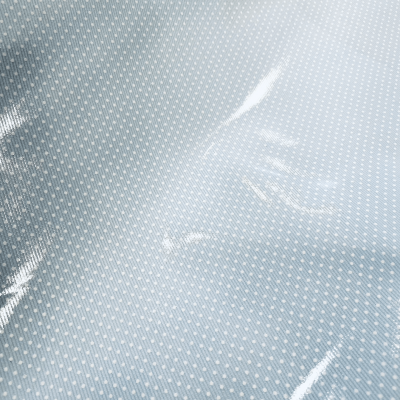 Tecido Plastificado | Piquet - Azul com Pintinha Branca