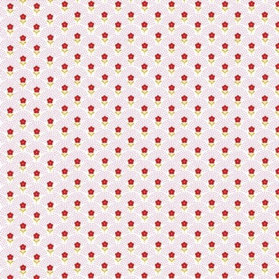 Tecido Poppy | Delight Flower - Branco