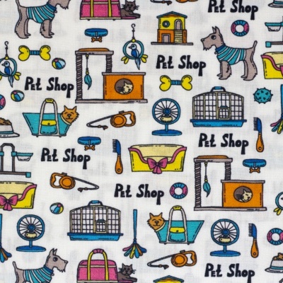 Tecido | Pet Shop - Branco