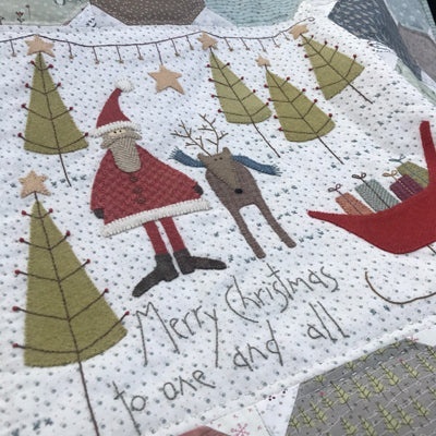 Hatched and Patched | Merry Christmas Wallhanging