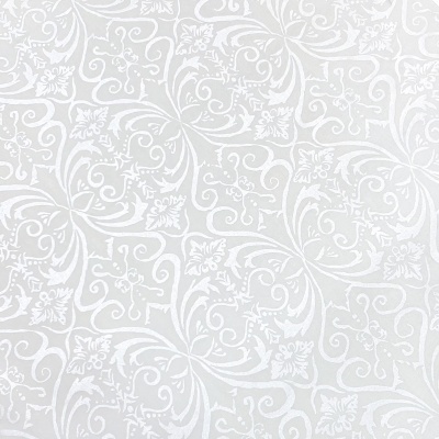 Tecido Branco com Padrão Metálico