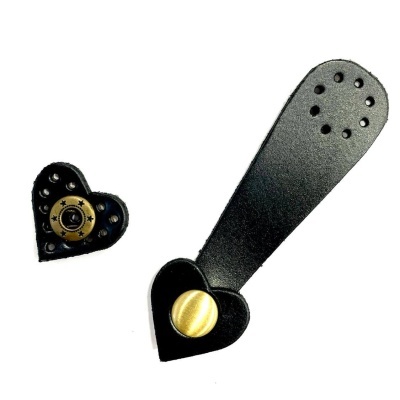 Fecho | Couro Sintético - Coração