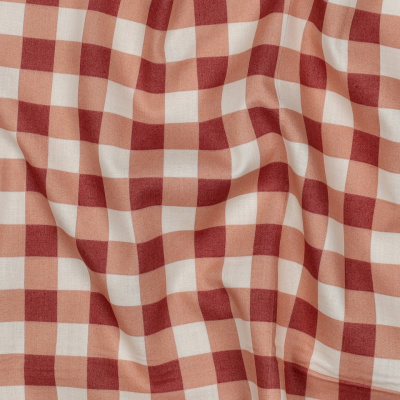 Tecido Poppy | Matcha e Checks - Vermelho