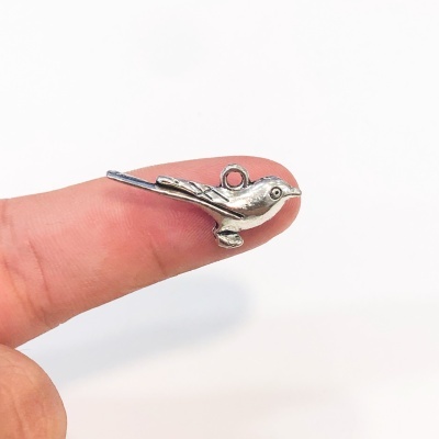 Passarinho Decorativo - Prateado