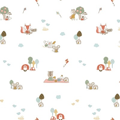 Tecido Poppy | Picnic Time - Branco