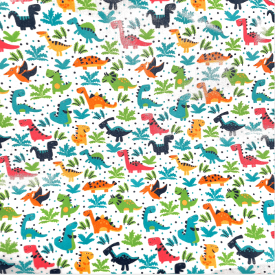 Tecido Plastificado | Mini Dinos - Coloridos