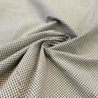 Tecido Japonês | Mini Vichy - Cinzento Escuro