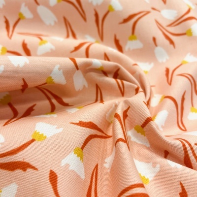 Tecido Alinhado | Iris Garden - Pêssego