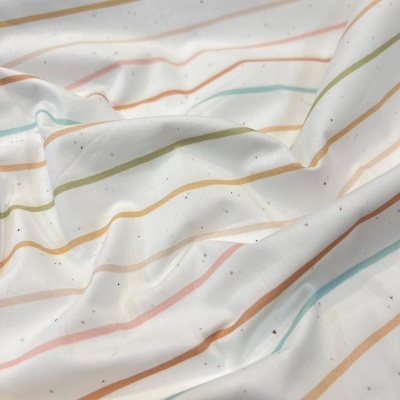Tecido Pontotextil | Riscas - Fundo Branco