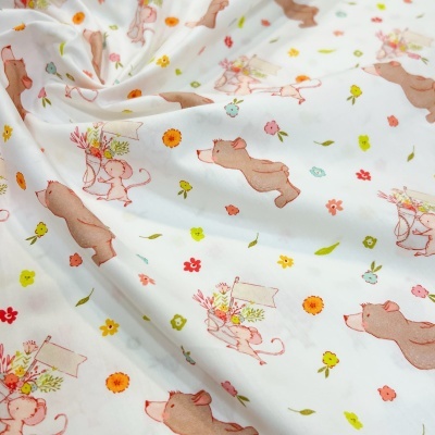 Tecido Pontotextil | Marcha da Primavera - Branco