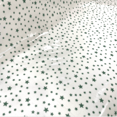 Tecido Plastificado | Estrelas - Verde