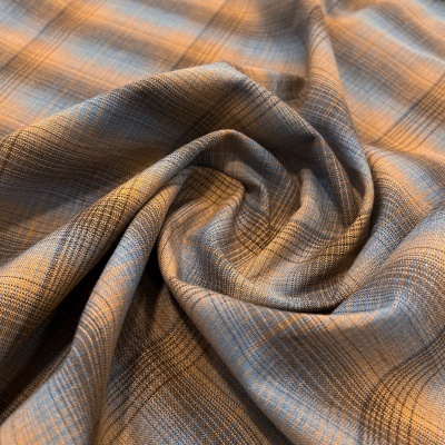 Tecido Japonês | Picardy - Azul e Castanho