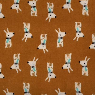 Tecido Plastificado | Dogs - Mostarda