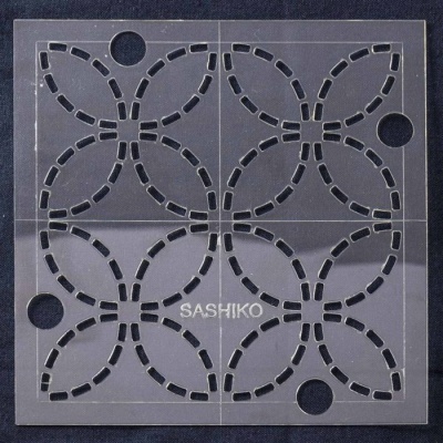 Sew Easy | Template de Sashiko | Shippou 4" - Seven Treasures