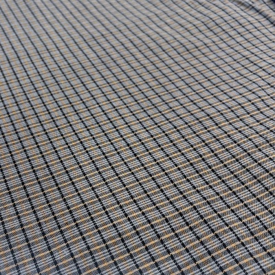 Tecido Japonês | Xadrez - Azul e Camel