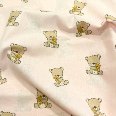 Tecido Poppy | Teddy Bear - Rosa