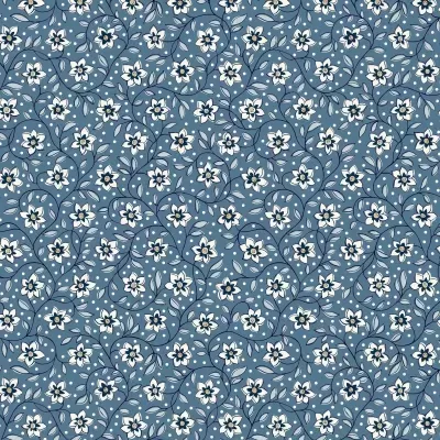 Tecido Liberty | Denim Florals - Lily Trail A